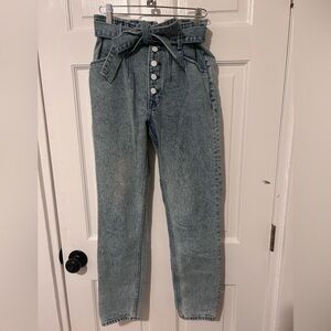 GRLFRND Light Blue Button-Fly Jeans